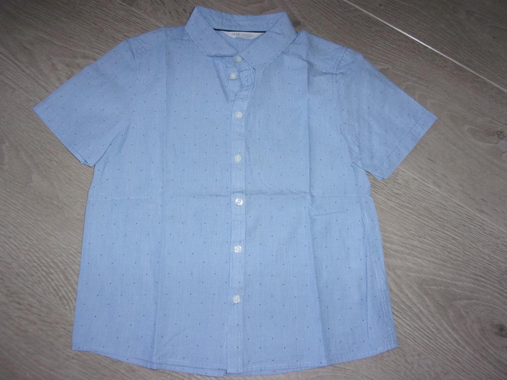 Mooi jongenshemd met korte mouw. Maat 140., Kinderen en Baby's, Kinderkleding | Maat 140, Zo goed als nieuw, Jongen, Overhemd of Blouse