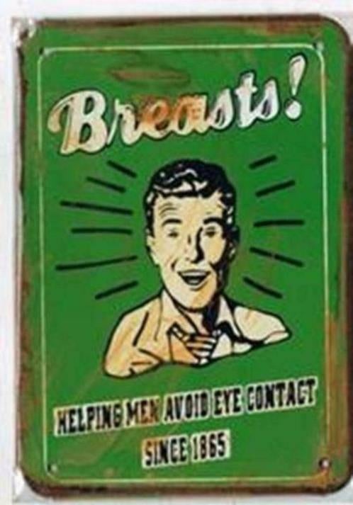 Metalen rusty-old vintage look wandplaat man cave humor, Enlèvement ou Envoi, Neuf