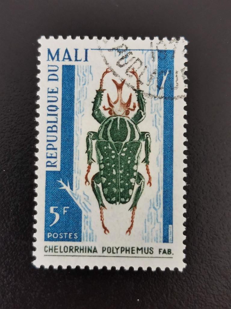 Mali 1967 - insectes - scarabée, Enlèvement ou Envoi, Autres pays, Affranchi