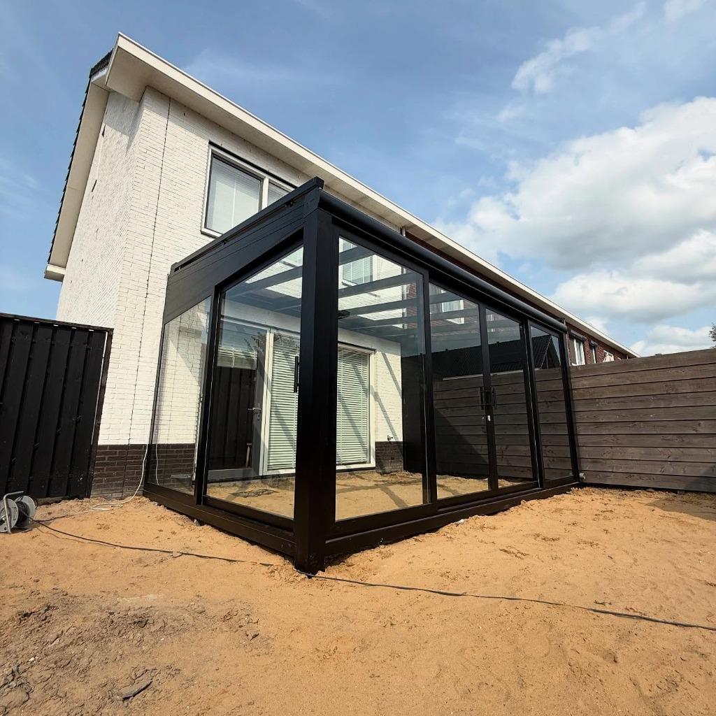 Carport Terrasoverkappingen en glazen schuifwanden veranda, Jardin & Terrasse, Décoration murale de jardin, Neuf, Enlèvement