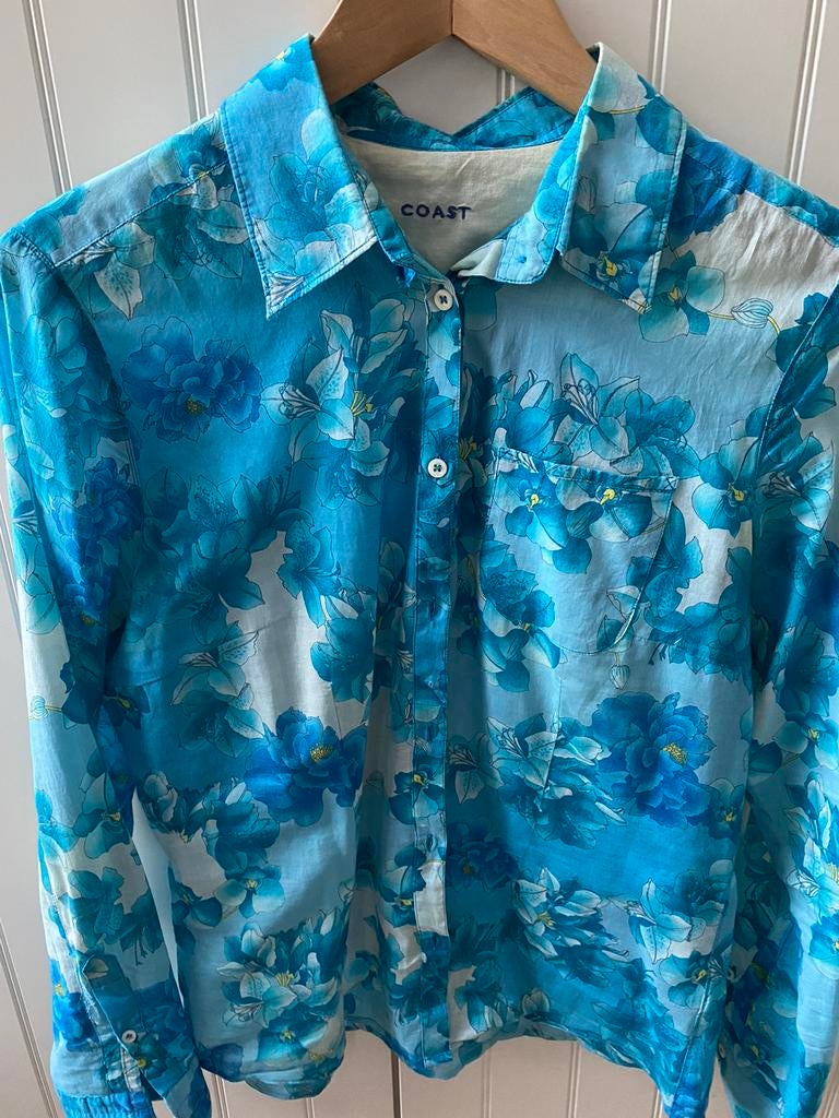 Blauwe hemdsbloes Coast, Kleding | Dames, Maat 38/40 (M), Blauw, Ophalen of Verzenden, Gedragen