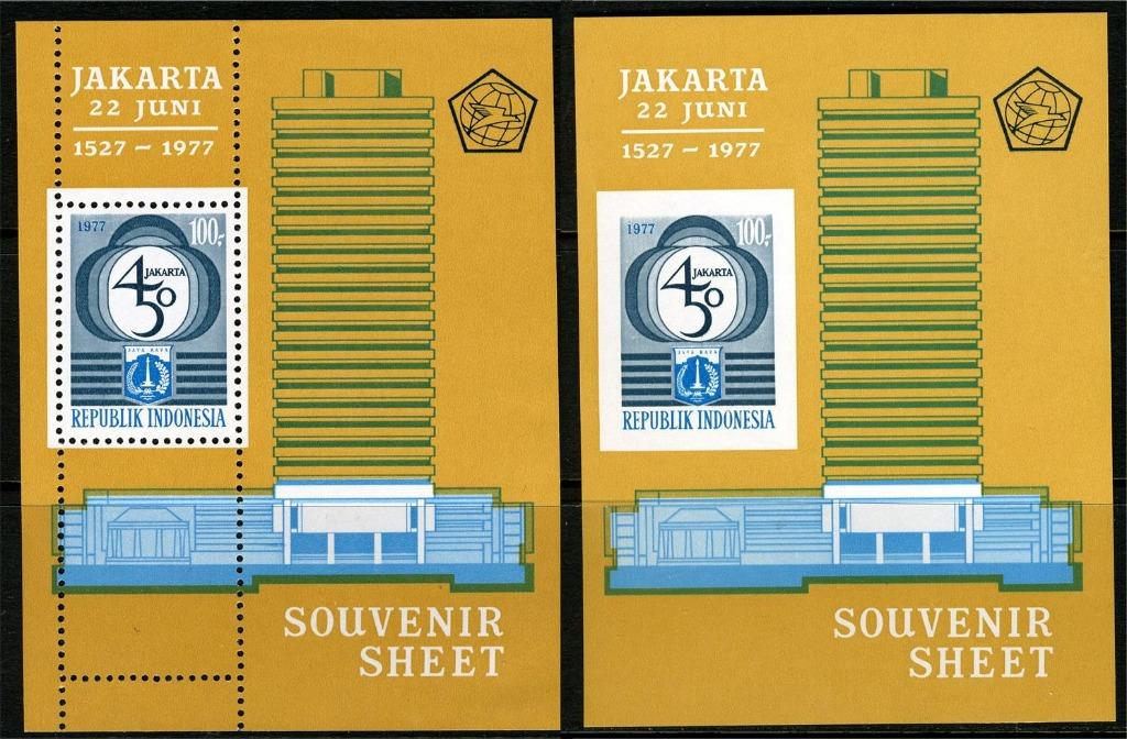 INDONÉSIE : ZB 883/884 MH Blok 22/23 1977 450e anniversaire, Enlèvement ou Envoi, Non oblitéré, Asie du Sud Est