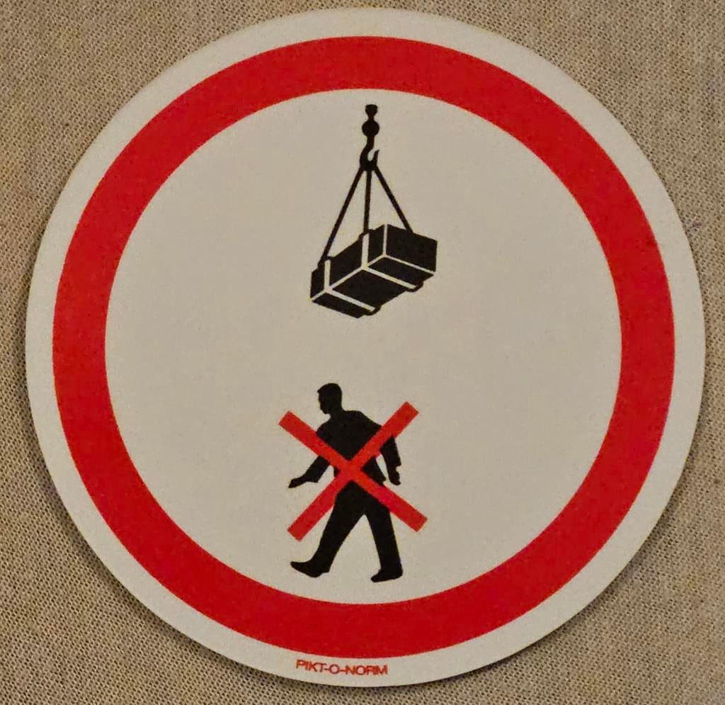 Verbodsbord pvc onder hangende last te lopen
De, Ophalen of Verzenden