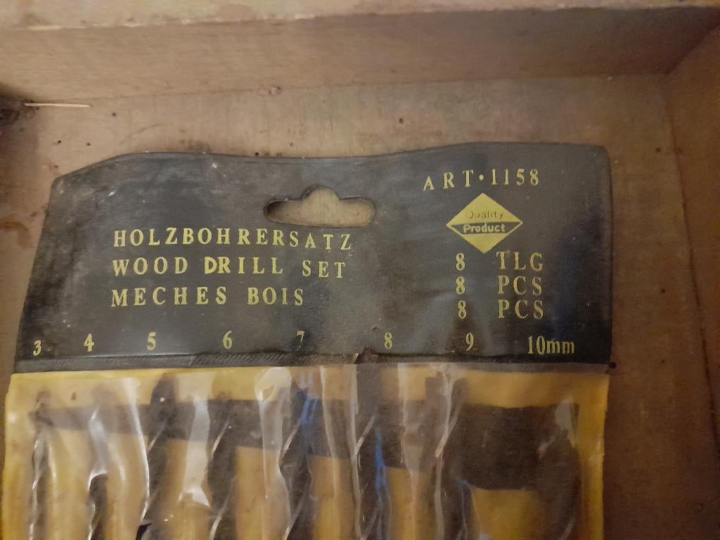 Houtborenset 8st, Doe-het-zelf en Bouw, Ophalen, Zo goed als nieuw