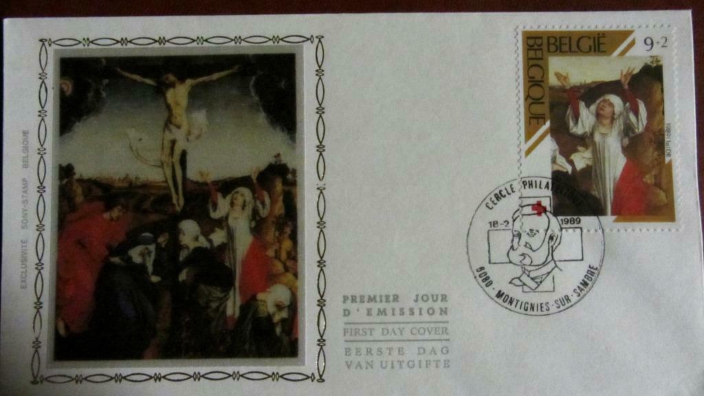 FIRST DAY-ZIJDE- SCHILDERIJEN- SCHILDERS - VAN DER WEYDEN-, Postzegels en Munten, Ophalen of Verzenden, Gestempeld, Overige thema's