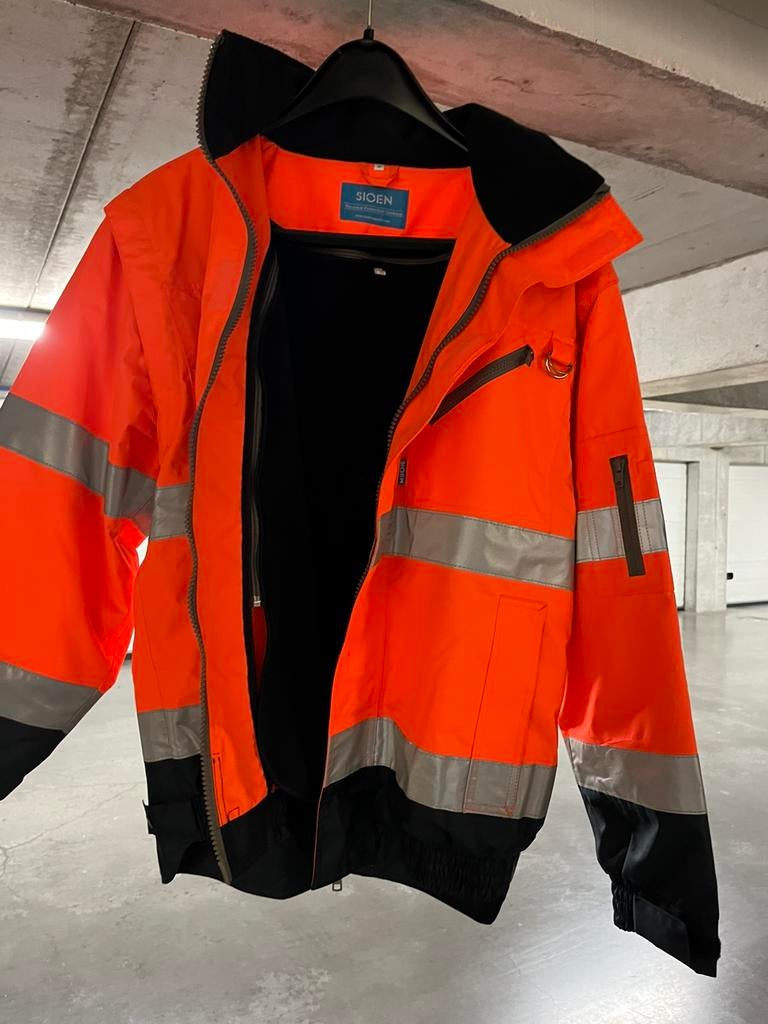 Signalisatie winter veiligheidsvest, Kleding | Heren, Maat 48/50 (M), Oranje, Ophalen of Verzenden, Nieuw
