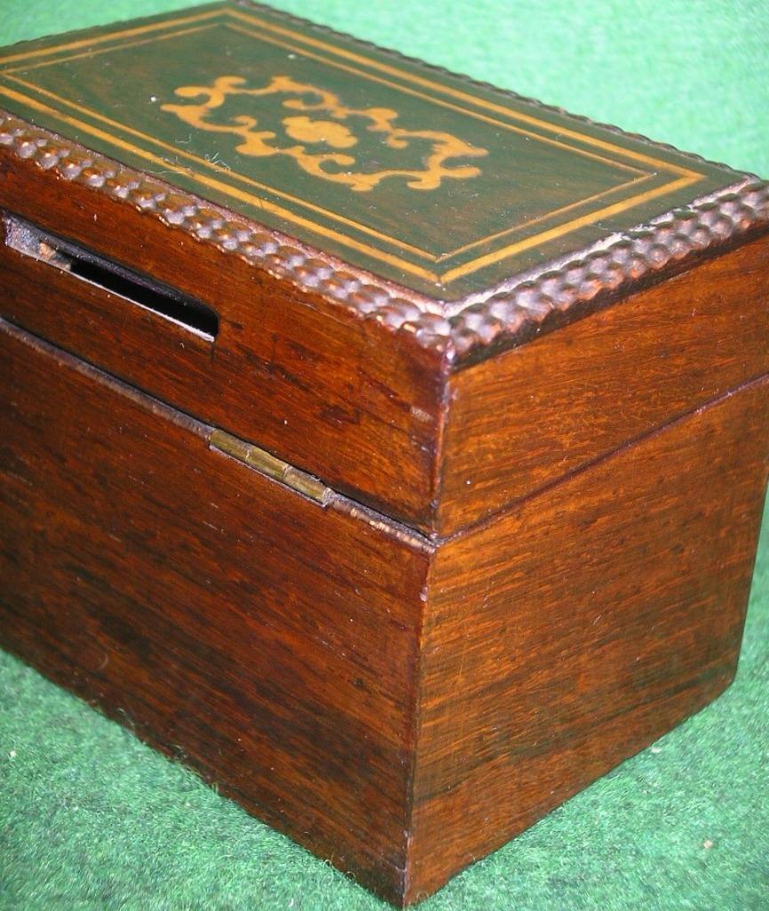OUDE MARQUETTE/NAPOLEON III HOUTEN SPAARPOT, Verzamelen, Ophalen of Verzenden, Gebruikt, Hout, Overige thema's
