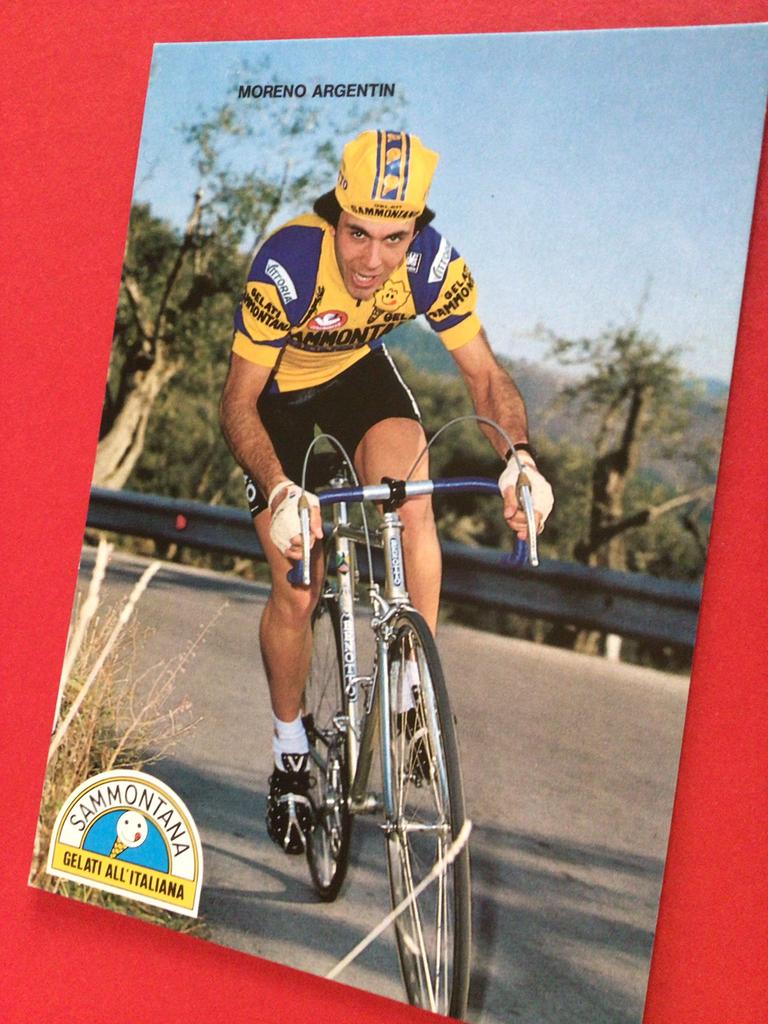 wielerkaart 1982 team sammontana  moreno argentin, Verzenden, Zo goed als nieuw