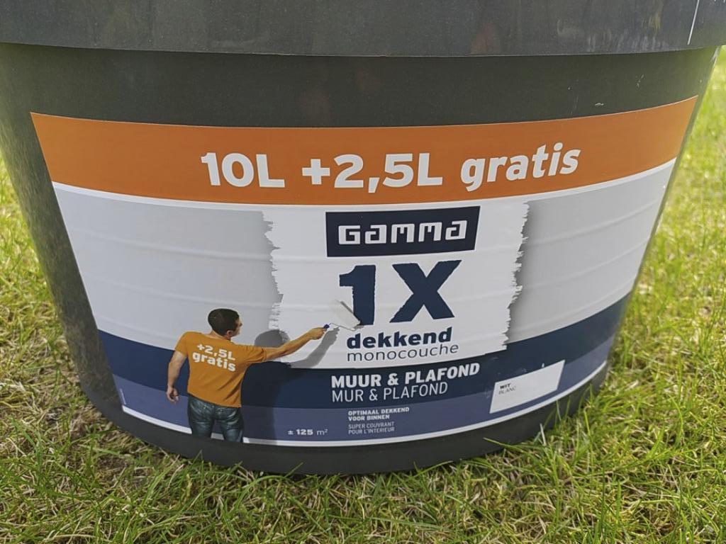 Verf (5l primer + 1,5l muur/plafond), Ophalen, Zo goed als nieuw, Verf