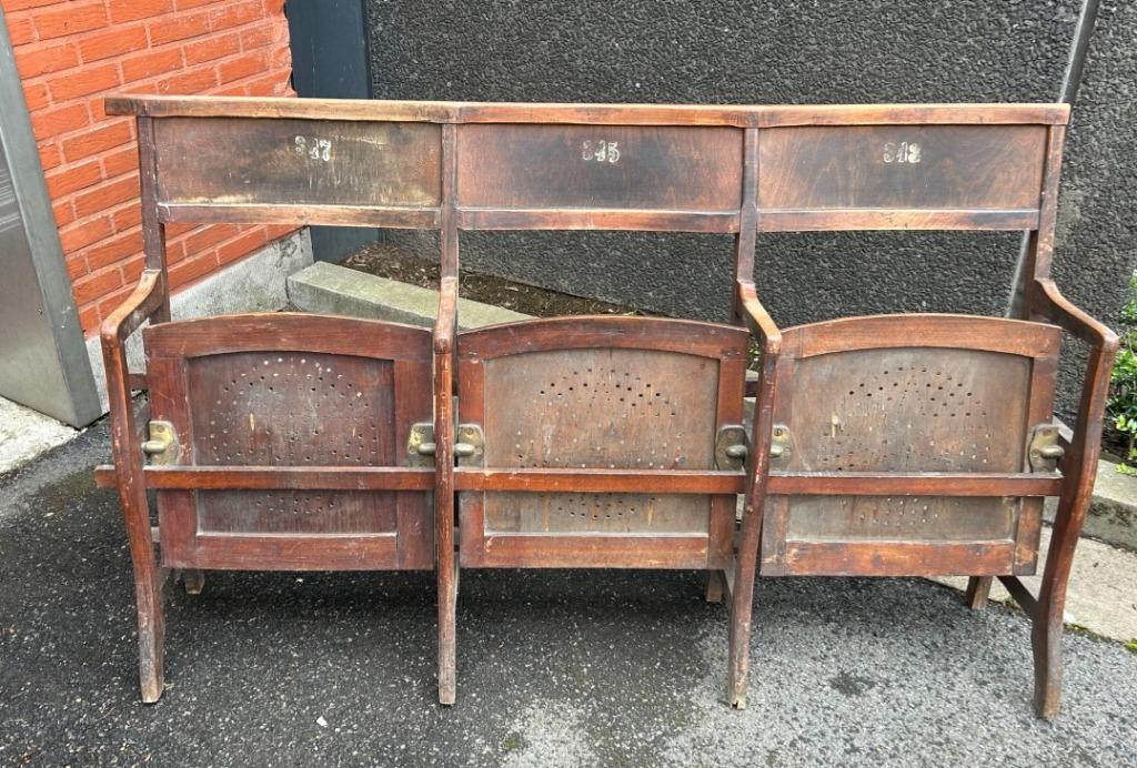 Cinemabank, Bioscoopbank, Theaterbank 1900s, Antiek en Kunst, Antiek | Meubels | Stoelen en Sofa's, Ophalen