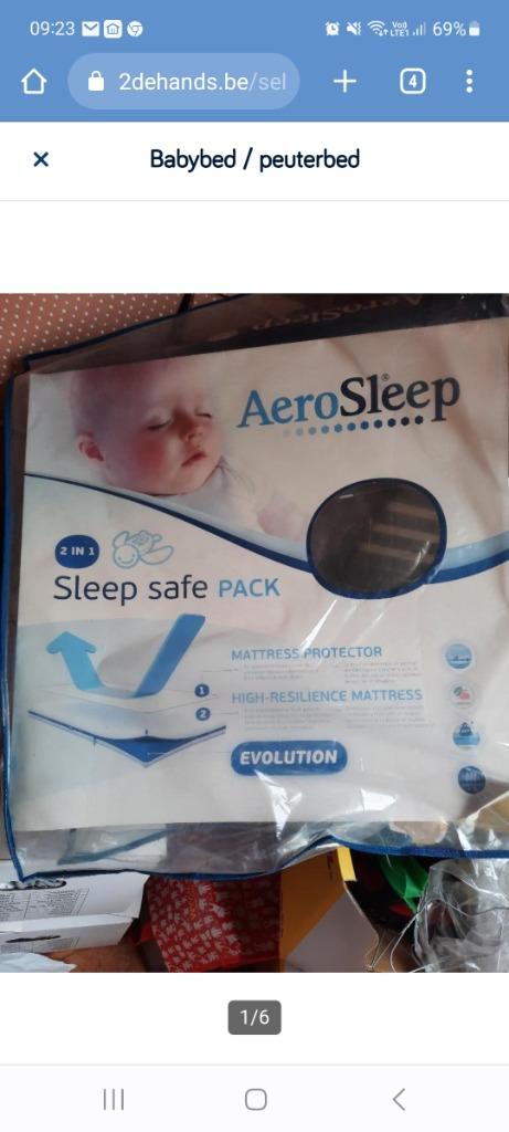 Babymatras Aerosleep, Kinderen en Baby's, Kinderkamer | Bedden, Ophalen, 70 tot 85 cm, 140 tot 160 cm, Zo goed als nieuw