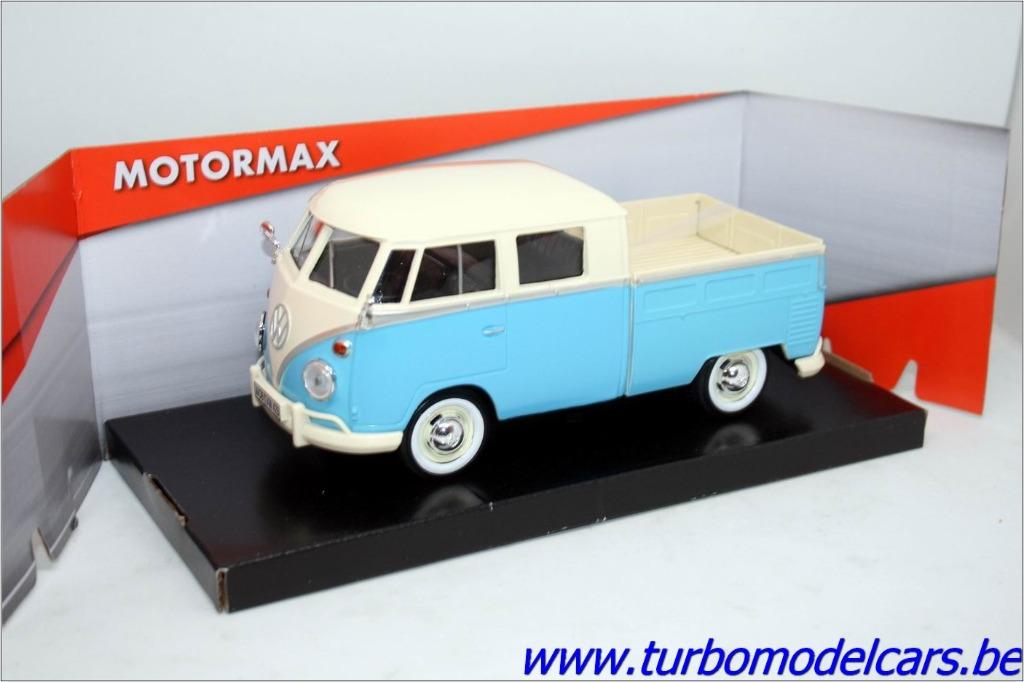 VW T1 Pick Up licht blauw 1/24 Motormax, Envoi, Neuf, Voiture, Motormax