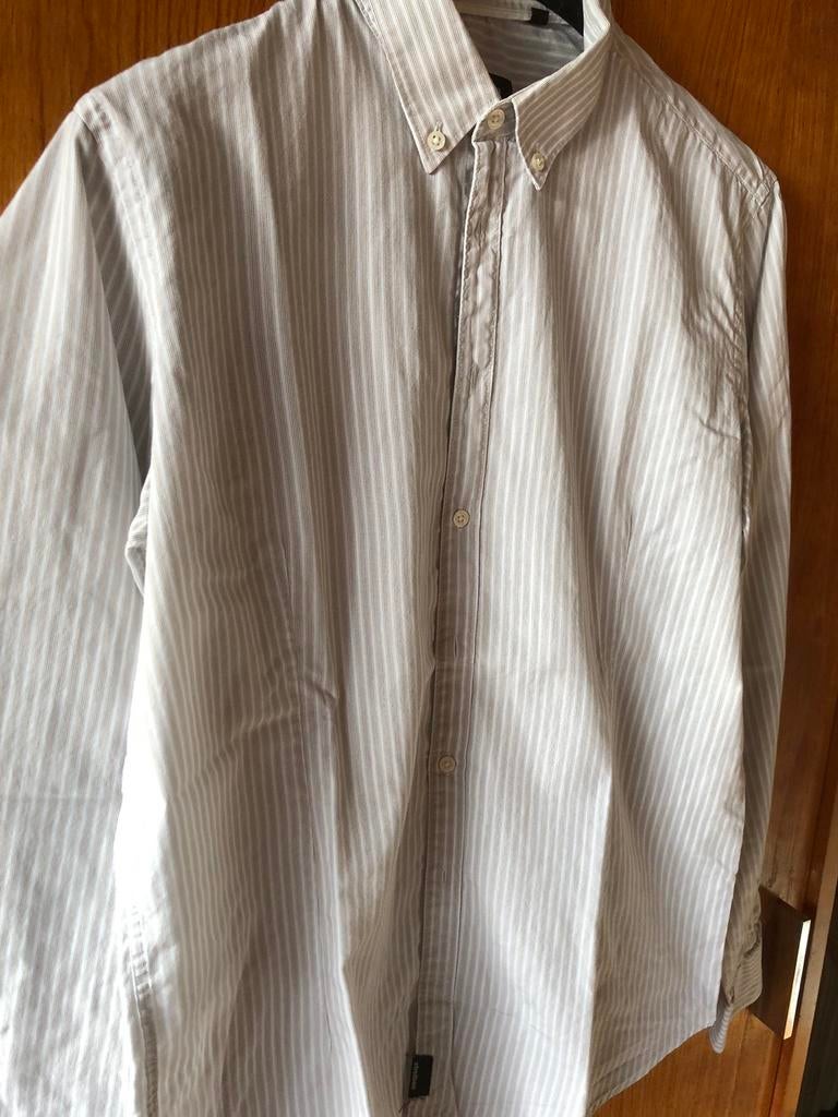 Grijs gestreept overhrmd van strellson, Kleding | Heren, Strellson, Grijs, Gedragen, Halswijdte 39/40 (M)