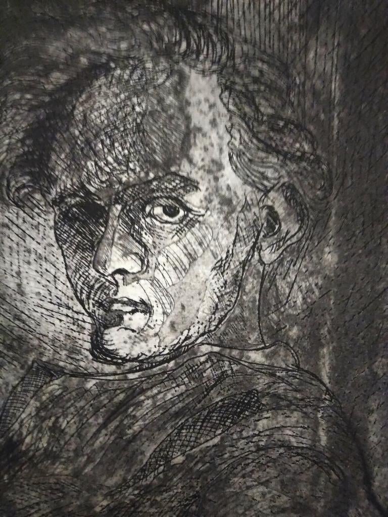 Géricault.  Eau forte signée. Regard perçant. P.A, Enlèvement ou Envoi