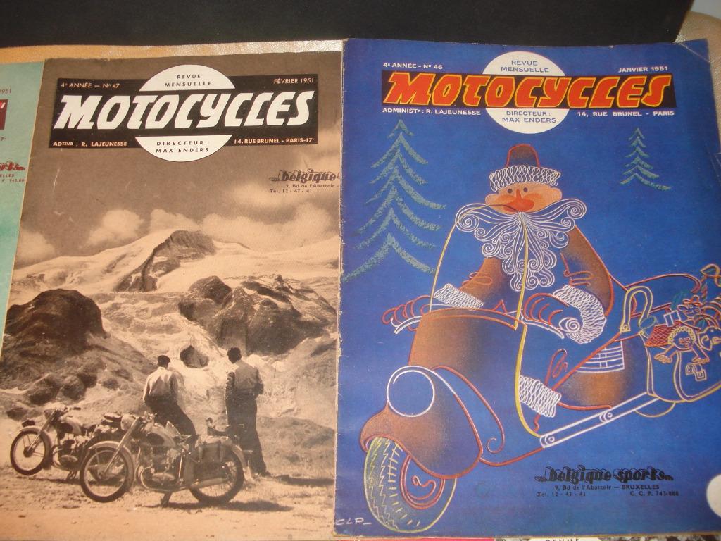 MOTOCYCLES Lot de 8 Anciennes Revues 1951, Livres, Enlèvement ou Envoi, Utilisé, Général