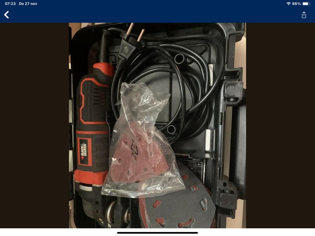 Black en Decker schuurmachine, Doe-het-zelf en Bouw, Gereedschap | Schuurmachines, Ophalen, Zo goed als nieuw, Vlakschuurmachine