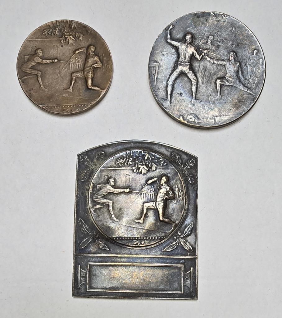 3 oude medailles Schermen, Postzegels en Munten, Ophalen of Verzenden