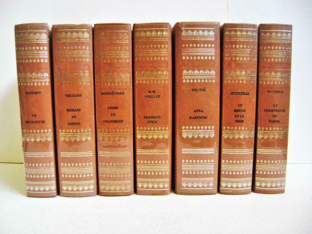 Lot met 7 delen wereldliteratuur - 1967, Ophalen of Verzenden, Gelezen, Voltaire, Diderot, Stendhal, Tolstoi, Dostoïevski, Shelley