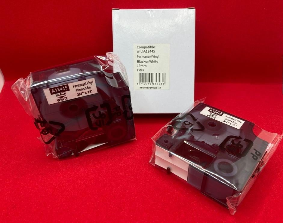 ETIKETTERTAPE CASSETTE DYMO COMPATTIBLE A18445 NIEUW, Ophalen of Verzenden, Nieuw