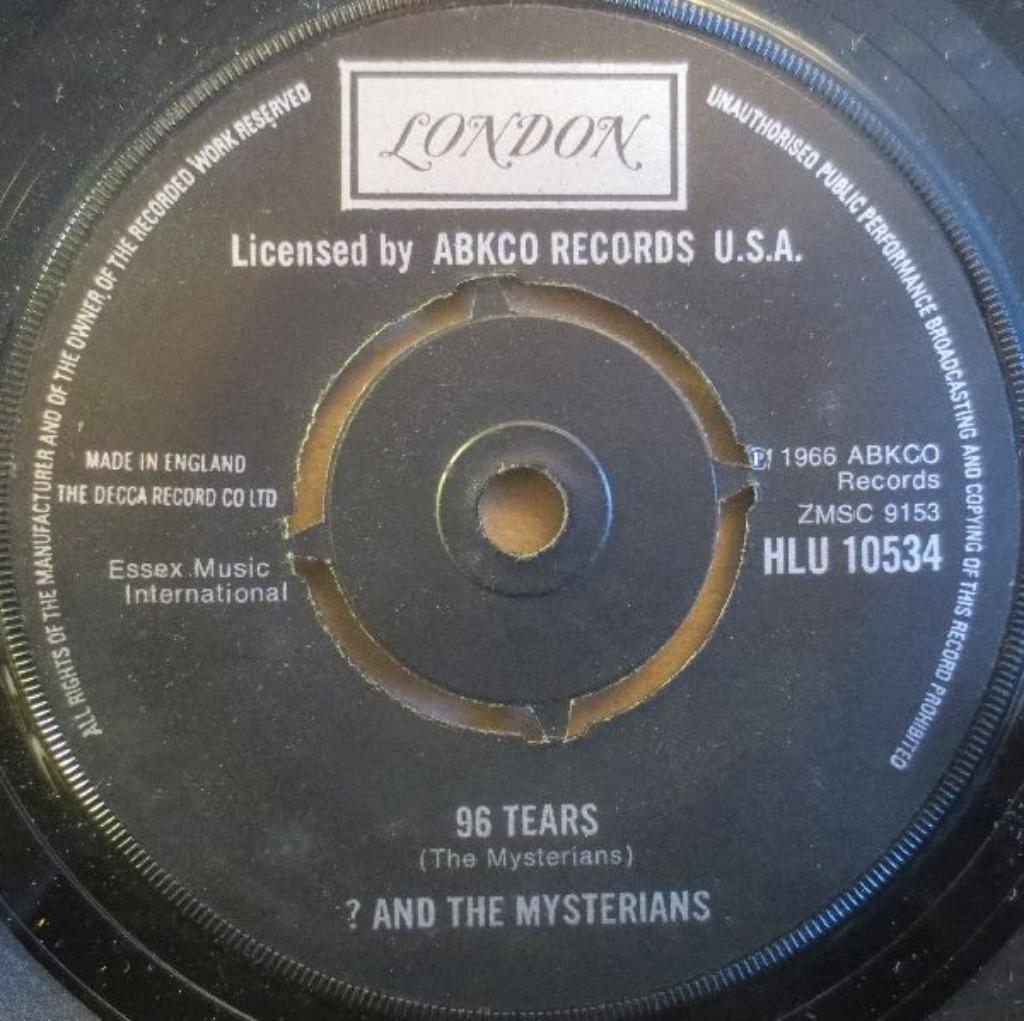 ? And The Mysterians ‎– 96 Tears / 8 Teen  ''60 garage beat', Enlèvement ou Envoi, Single, Comme neuf, Autres genres
