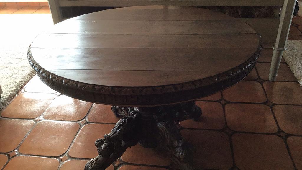 Table ancienne en chêne, Antiquités & Art, Antiquités | Meubles | Tables, Enlèvement