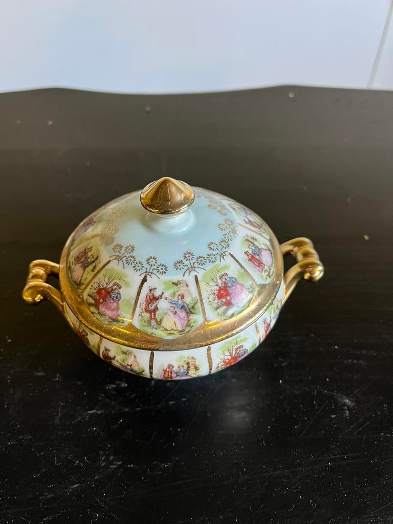 Vintage porseleinen potje met deksel, Enlèvement