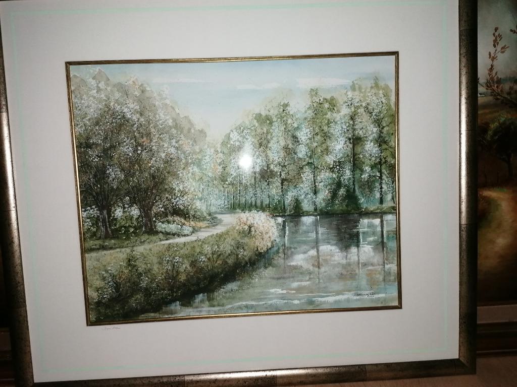 Peinture de Lea Vanderstreaten La Lys à Deurle en hiver, Enlèvement