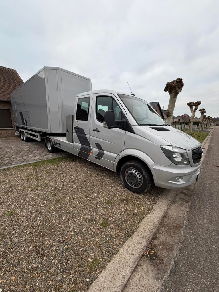 Mercedes benz, dubbel cabine, v6  BE combinatie, Auto's, 4 deurs, Zwart, Mercedes-Benz, Particulier