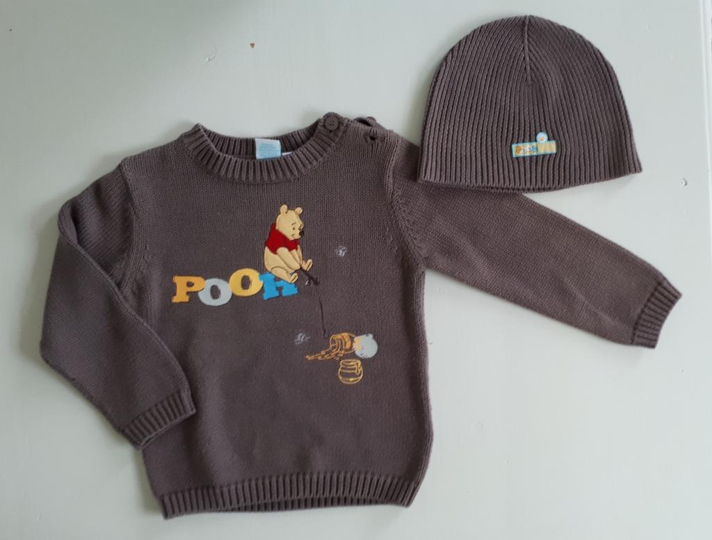 Pull + muts Winnie The Pooh / 36 maand, Enlèvement ou Envoi, Neuf, Garçon, Pull ou Veste
