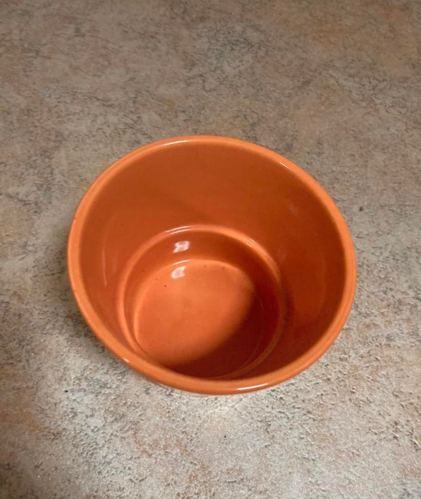 Bloempotje oranje, Ophalen of Verzenden, Zo goed als nieuw