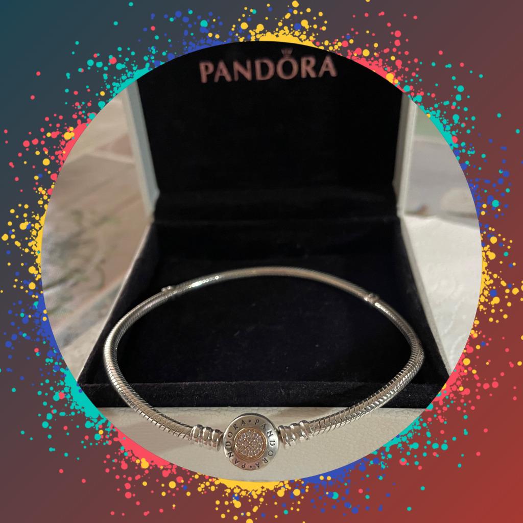 Authentique et magnifique bracelet Pandora argent et or !, Handtassen en Accessoires, Bedels, Verzenden, Zo goed als nieuw, Zilver