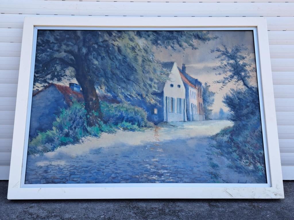 aquarelle signe auguste de smet, Antiquités & Art, Art | Peinture | Classique, Enlèvement ou Envoi