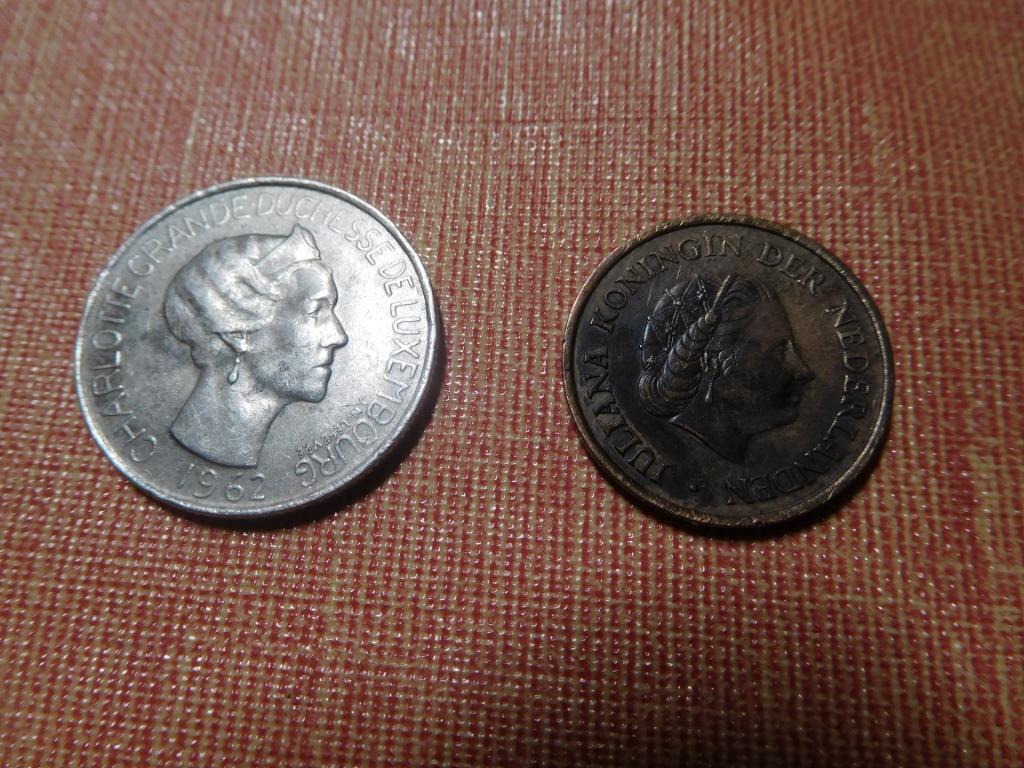 2 pièces Luxembourg 5 francs et 5 cent - Charlotte, Enlèvement ou Envoi