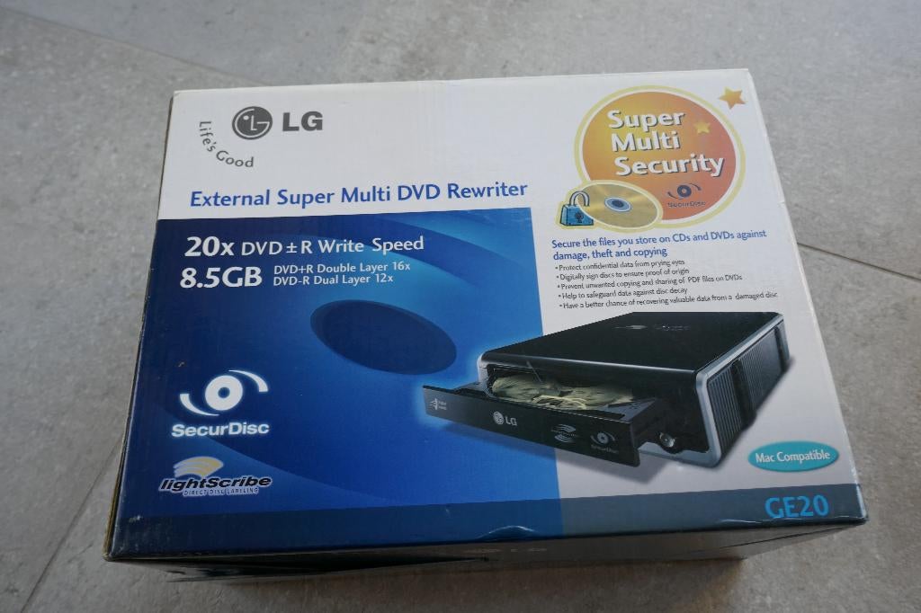 Externe Super Multi DVD Rewriter LG, Computers en Software, Optische drives, Dvd, Zo goed als nieuw, Extern, MacOS