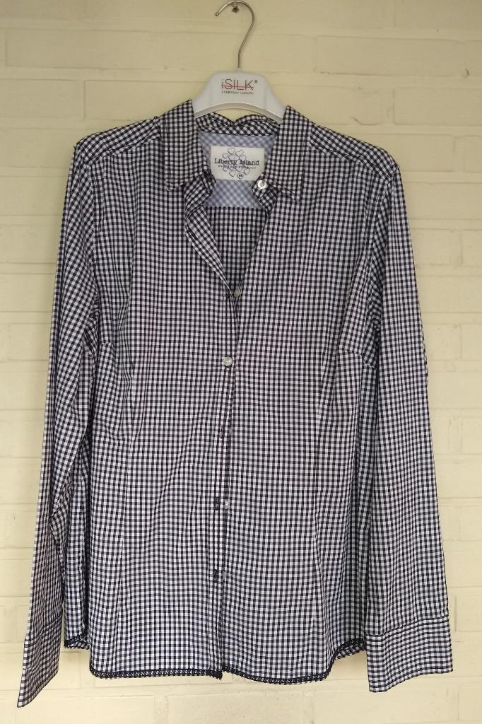 Bloes Vichy-ruit donkerblauw, maat 44, Kleding | Dames, Ophalen, Blauw, Maat 42/44 (L), Liberty island