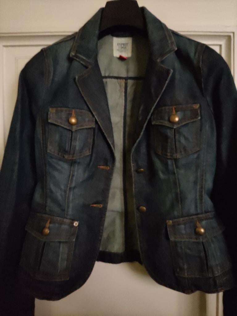 Veste ESPRIT en jean bleu foncé, taille : L, Enlèvement ou Envoi, Comme neuf
