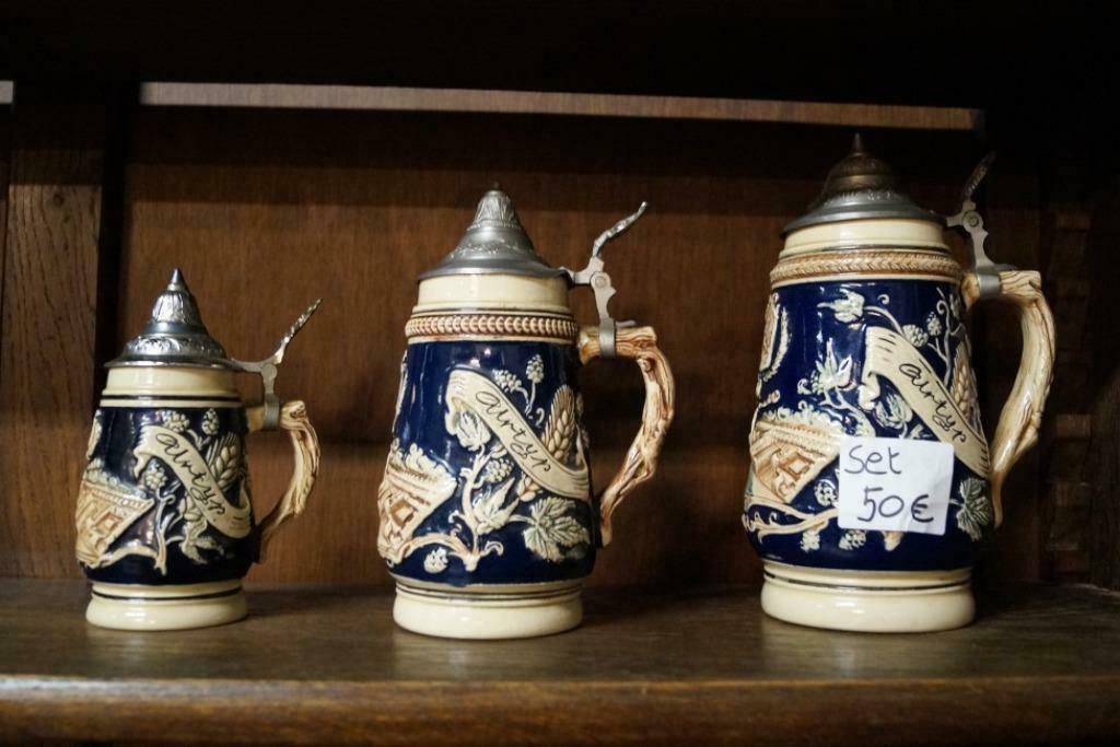 Antieke bier mokken - verschillende modellen, Antiek en Kunst, Antiek | Porselein, Ophalen of Verzenden