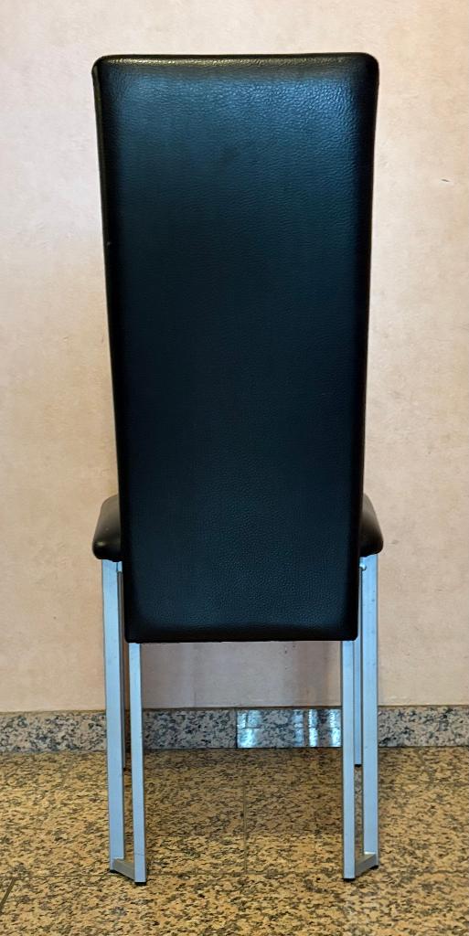 zwarte eetkamerstoelen (8 stuks), Huis en Inrichting, Stoelen, Ophalen, Kunststof, Zwart, Zo goed als nieuw