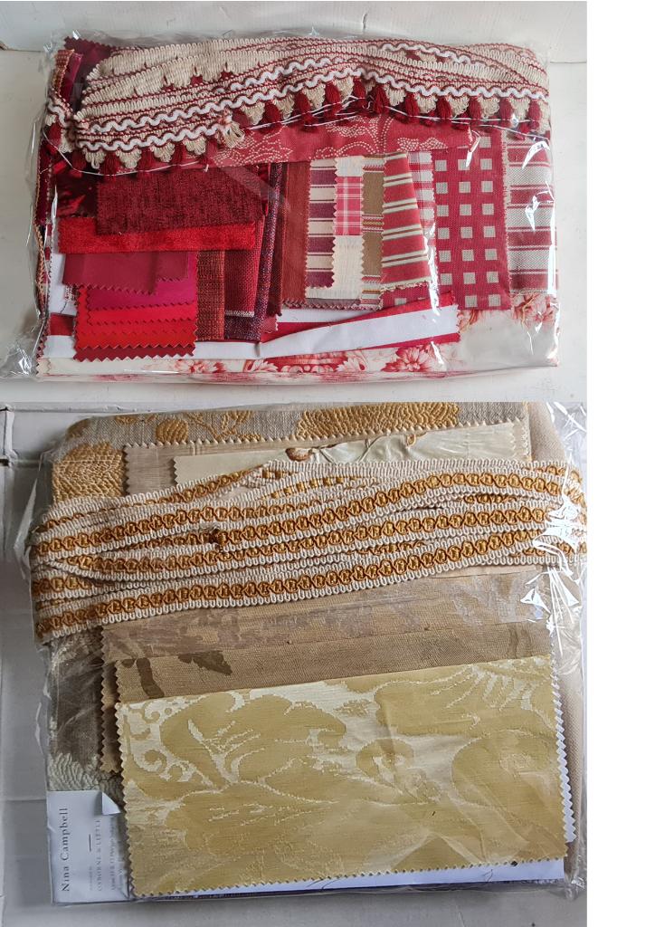 Restants tissus Hobby Slowstitch Designers ROUGE-JAUNE, Enlèvement ou Envoi, Moins de 30 cm, Autres matériaux, 30 à 120 cm