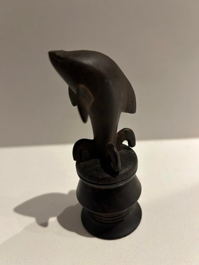 Houten flessenstop gemaakt uit hand gesneden exotisch hout., Antiek en Kunst, Kunst | Beelden en Houtsnijwerken, Ophalen of Verzenden