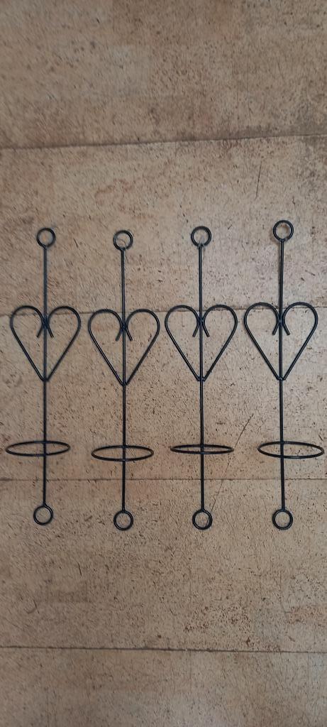 4 nieuwe metalen plantenhouders voor hangende bloempotten, Nieuw, Ophalen of Verzenden, Minder dan 25 cm, Metaal