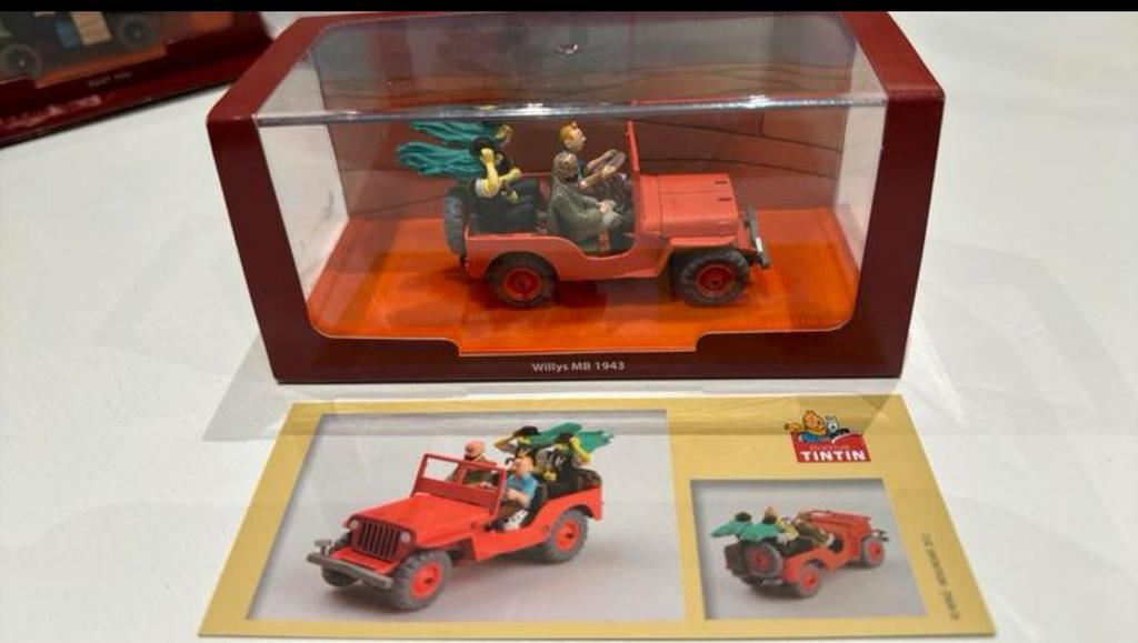 Kuifje auto 1:43 willy’s zwarte goud nieuwstaat, Ophalen of Verzenden, Kuifje, Zo goed als nieuw