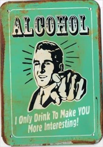 Metalen rusty-old vintage look wandplaat man cave humor, Ophalen of Verzenden, Nieuw