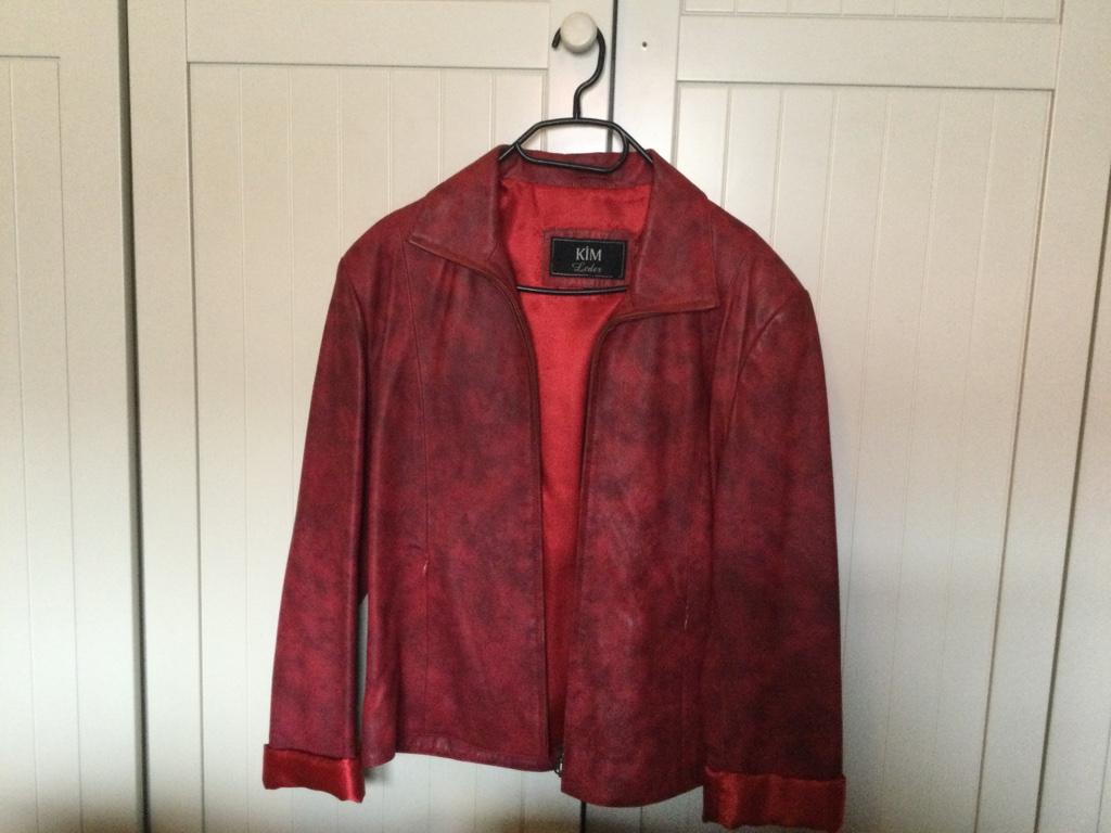Veste en cuir  agneau bordeau, Vêtements | Femmes, Rouge, Taille 38/40 (M), Kim, Comme neuf