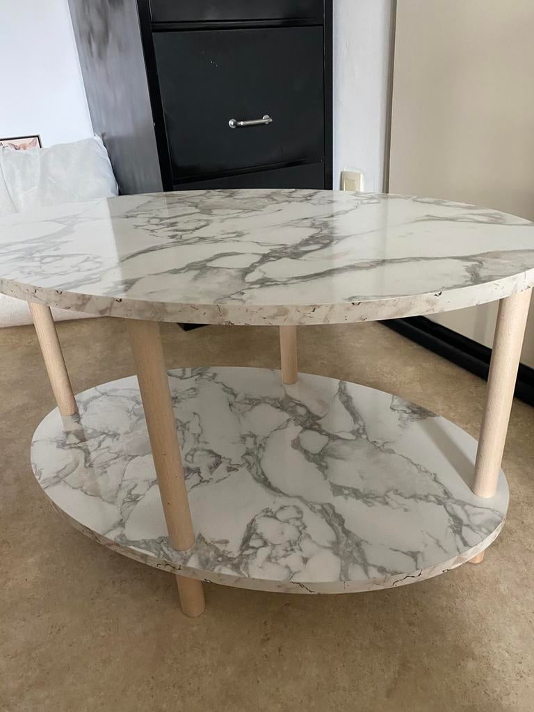 Table imitation marbre, Maison & Meubles, Moins de 50 cm, 50 à 100 cm, Enlèvement, Neuf