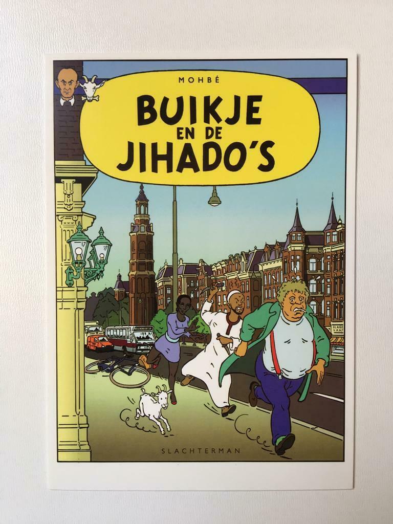 Kuifje postkaart buikje en de jihado’s joost veerkamp L126, Ophalen of Verzenden, Kuifje, Nieuw, Plaatje, Poster of Sticker
