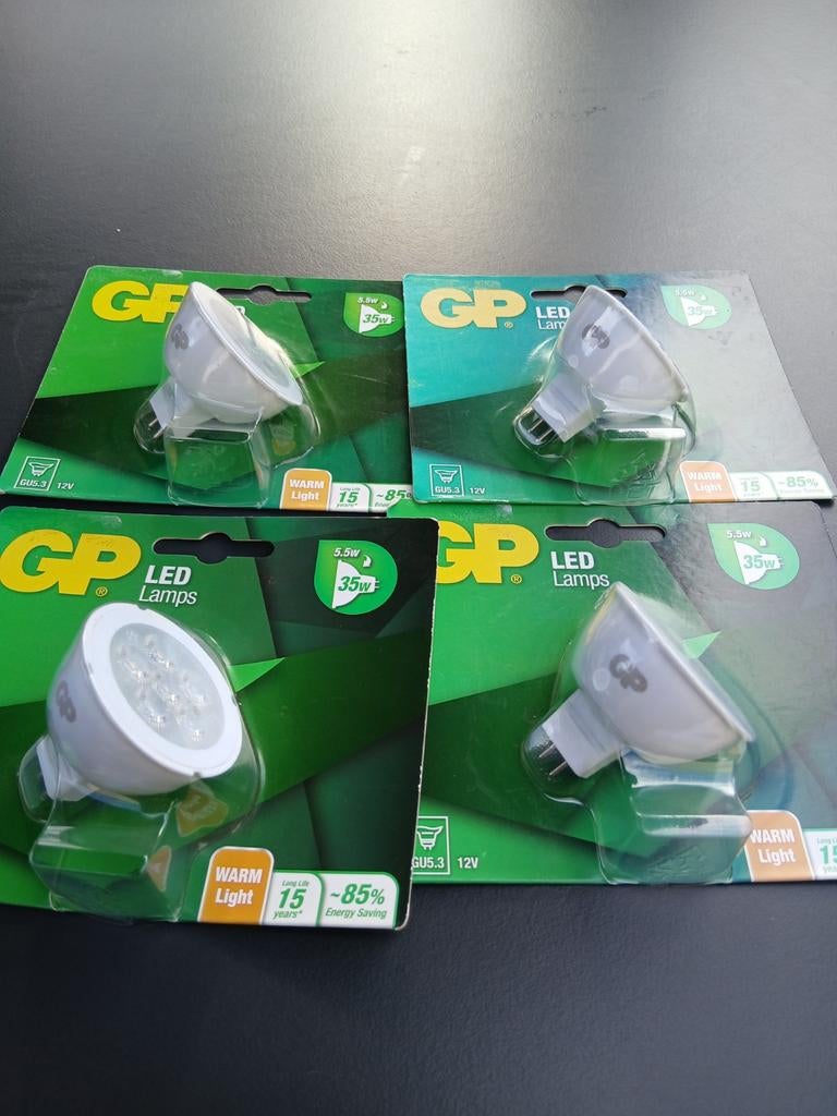 gp ledlamps GU5.3 vier stuks, Ophalen of Verzenden, Nieuw