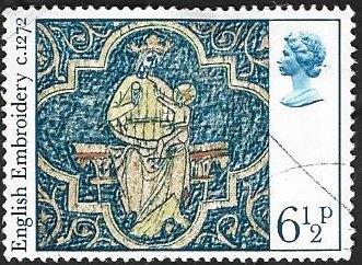 1 Postzegel Kerst Middeleeuwse wandtapijten Groot-Brittannië, Enlèvement ou Envoi, Affranchi