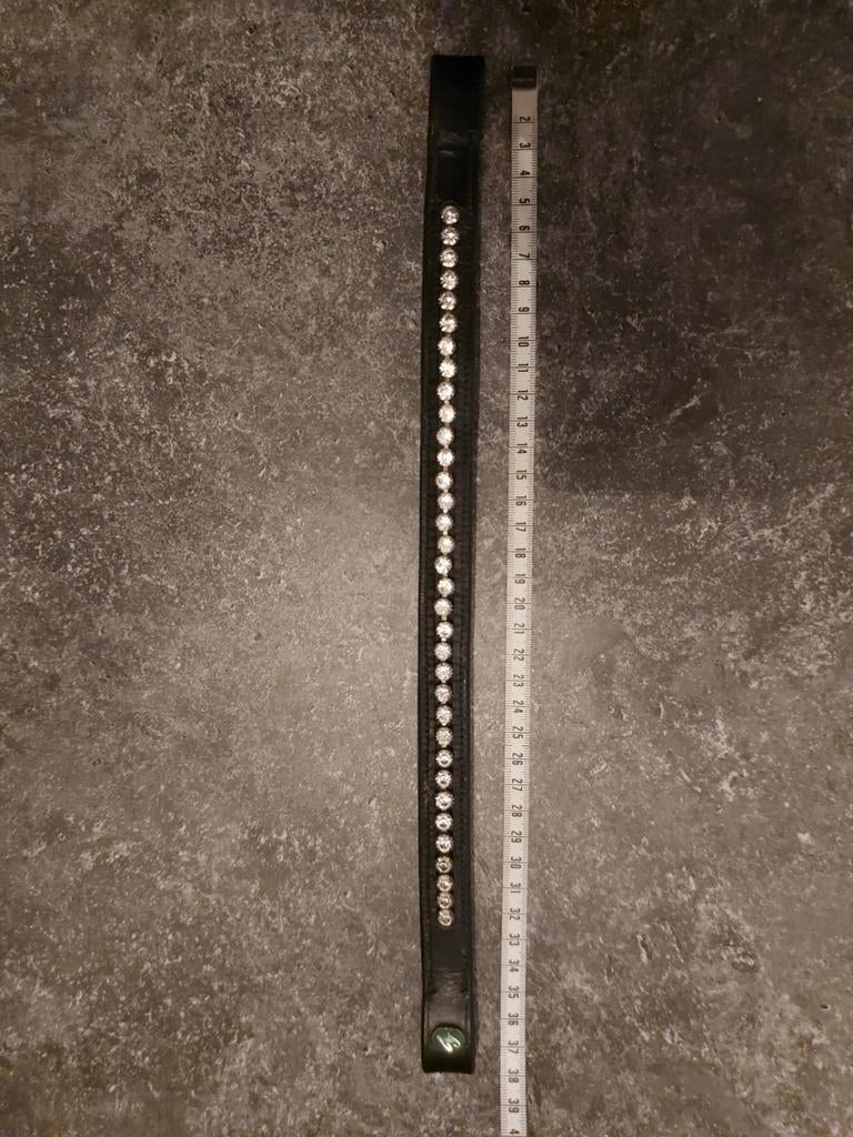 Frontriemen zwart leder 38 cm en 39 cm, Dieren en Toebehoren, Ophalen, Zo goed als nieuw
