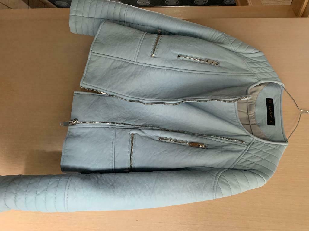 Blauw lederen vestje, Zara, Ophalen, Maat 46/48 (XL) of groter, Blauw